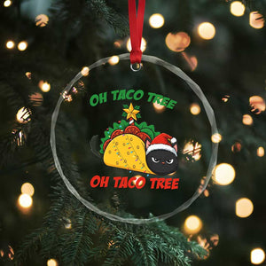 Funny Taco Cat Tree Christmas Crystal Glass Ornament TS14 Print Your Wear