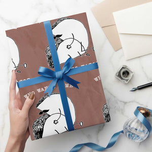Funny Taco Joke Adult Humor Gift Wrapping Paper Roll Who Wants Fucking Tacos TS12 Mocha Print Your Wear