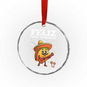 Funny Taco Mexican Christmas Crystal Glass Ornament Feliz Navi Mariachi TS14 Print Your Wear