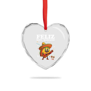 Funny Taco Mexican Christmas Heart Crystal Glass Ornament Feliz Navi Mariachi TS14 Print Your Wear