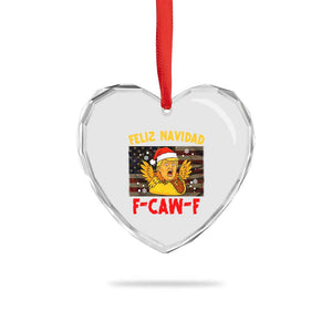 Funny Taco Trump F-Caw-F Christmas Heart Crystal Glass Ornament Feliz Navidad TS14 Print Your Wear