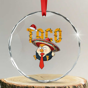 Funny Taco Trump Mexican Christmas Crystal Glass Ornament TS14 Transparent Glass 3'' Circle Print Your Wear