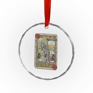 Funny Tarot Card Deadlifts Gym Workout Skeleton Crystal Glass Ornament TS11 Print Your Wear