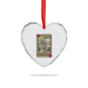 Funny Tarot Card Deadlifts Gym Workout Skeleton Heart Crystal Glass Ornament TS11 Print Your Wear
