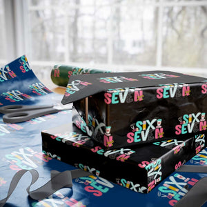 Funny Teacher Six Seven Wrapping Paper Roll 6 7 Meme TS10 Black Print Your Wear