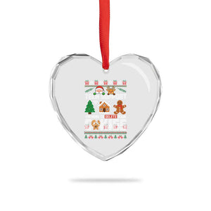 Funny Tech Support Christmas Heart Crystal Glass Ornament I Am Here To Delete Your Cookies TS14 Print Your Wear