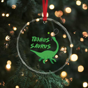 Funny Tennis Dinosaur Tennis Lover Crystal Glass Ornament Gift For Tennis Fans TS12 Print Your Wear
