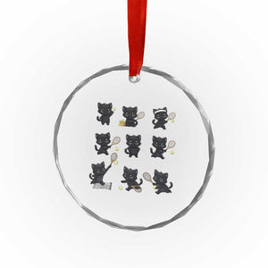 Funny Tennis Game Day Cat Crystal Glass Ornament Tennis Player Gift TS12 Print Your Wear