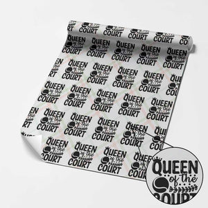 Funny Tennis Lover Gift Wrapping Paper Roll Queen Of The Court TS12 Christmas Plaid Print Your Wear