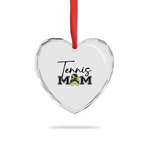 Funny Tennis Player Gift For Tennis Mom Heart Crystal Glass Ornament TS12 Print Your Wear