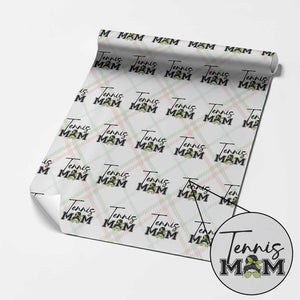 Funny Tennis Player Gift For Tennis Mom Wrapping Paper Roll TS12 Christmas Plaid Print Your Wear