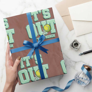 Funny Tennis Player Gift Wrapping Paper Roll It Is Out Of Your Reach TS12 Mocha Print Your Wear