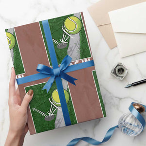 Funny Tennis Quote Wrapping Paper Roll It Was In TS12 Mocha Print Your Wear