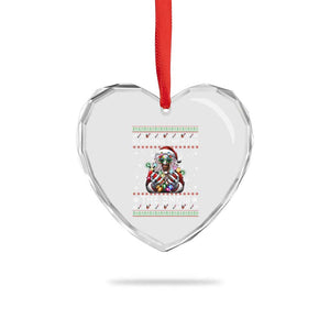 Funny Terrifier Christmas Santa Heart Crystal Glass Ornament Slashing Through The Snow Xmas Horror Movie TS11 Print Your Wear