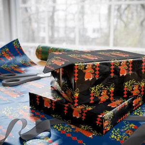 Funny Tet Holiday Wrapping Paper Roll Cute Horse In Ao Dai TS12 Black Print Your Wear