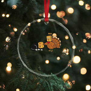 Funny Thanksgiving Crystal Glass Ornament Turkey Fake Cat Meow TS14 Print Your Wear