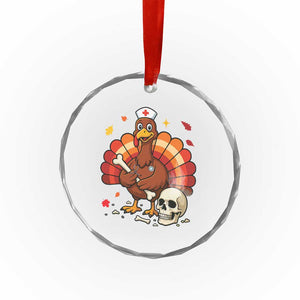 Funny Thanksgiving Nurse Turkey Crystal Glass Ornament Fall RN TS14 Print Your Wear