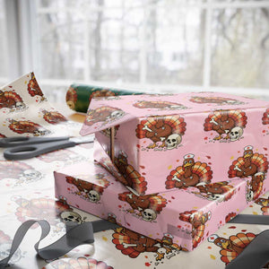 Funny Thanksgiving Nurse Turkey Wrapping Paper Roll Fall RN TS14 Light Pink Print Your Wear