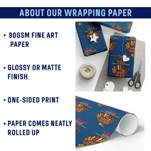 Funny Thanksgiving Turkey Wrapping Paper Roll Turkey Game Dont Look At The Turkey TS11 Print Your Wear