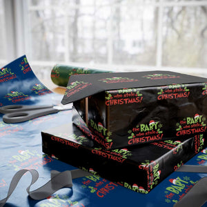 Funny The Baby Who Stole Christmas Wrapping Paper Roll First Xmas Santa Hat Mistletoe TS11 Black Print Your Wear