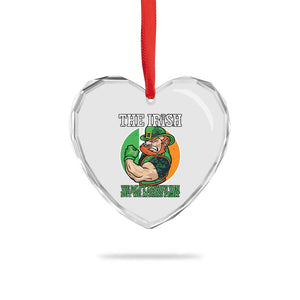 Funny The Irish We Don't Always Win But We Always Fight Heart Crystal Glass Ornament TS11 Print Your Wear