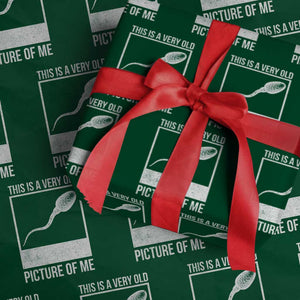 Funny This Is A Very Old Picture Of Me Wrapping Paper Roll Adult Humor Gag Gift TS11 Green Print Your Wear