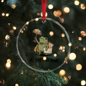 Funny Thrifting Frog Vintage Antique Hunter Crystal Glass Ornament We Thrift At Dawn Humor