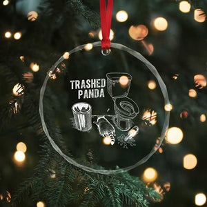 Funny Trashed Panda Crystal Glass Ornament Drunk Raccoon in Toilet Meme Hot Mess TS02 Print Your Wear