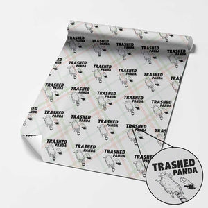 Funny Trashed Panda Wrapping Paper Roll Drunk Raccoon Meme Hot Mess TS02 Christmas Plaid Print Your Wear