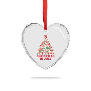 Funny Tropical Xmas Heart Crystal Glass Ornament Watermelon Summer Christmas Tree TS09 Print Your Wear