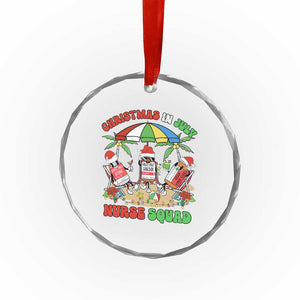 Funny Tropical Xmas Nurse Squad Crystal Glass Ornament TS09 Print Your Wear