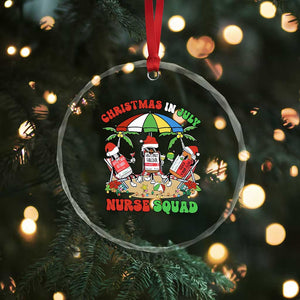 Funny Tropical Xmas Nurse Squad Crystal Glass Ornament TS09 Print Your Wear