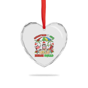 Funny Tropical Xmas Nurse Squad Heart Crystal Glass Ornament TS09 Print Your Wear