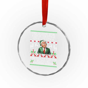 Funny Trump Crystal Glass Ornament Make Christmas Great Again Ugly Christmas Sweater TS10 Print Your Wear