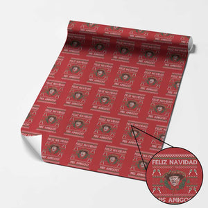 Funny Trump Mexico Christmas Wrapping Paper Roll Feliz Navidad Mis Amigos Sombrero Xmas TS11 Red Print Your Wear
