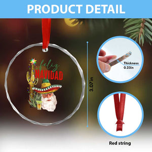 Funny Trump Mexico Xmas Crystal Glass Ornament Feliz Navidad Santa Sombrero Xmas Cactus TS11 Print Your Wear
