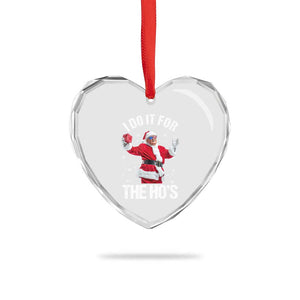Funny Trump Santa Christmas Heart Crystal Glass Ornament I Do It For The Hos Holiday Gift TS02 Print Your Wear