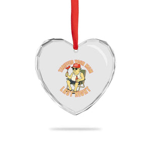 Funny Trump Tariff Daddy BBQ Heart Crystal Glass Ornament Tariffed Your Mom Last Night Political Cookout Meme TS02 Print Your Wear