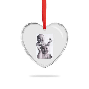Funny Tuff Baby 67 Meme Heart Crystal Glass Ornament Viral AI Niche Baby Six Seven Hand Gesture TS02 Print Your Wear