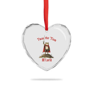 Funny Twas The Tism M Lord Medieval Knight Frog Heart Crystal Glass Ornament