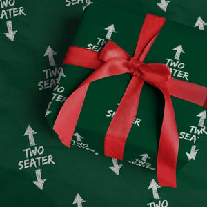 Funny Two Seater Wrapping Paper Roll Dirty Adult Humor Offensive Gag TS11 Green Print Your Wear