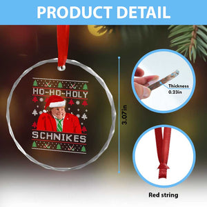 Funny Ugly Christmas Crystal Glass Ornament Chris Holy Schnikes Farley TS10 Print Your Wear