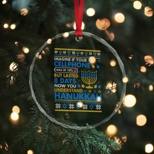 Funny Ugly Hanukkah Crystal Glass Ornament Imagine Your Cellphone Chanukah Jewish TS10 Print Your Wear