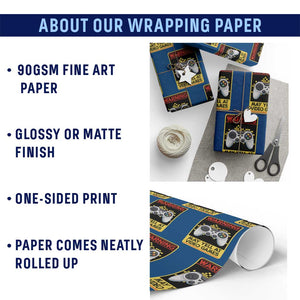 Funny Video Gamer Wrapping Paper Roll Warning May Yell At Video Games TS14 Print Your Wear