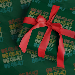Funny Vintage 80s Style 86 45 47 Retro Stripes Wrapping Paper Roll TS11 Green Print Your Wear