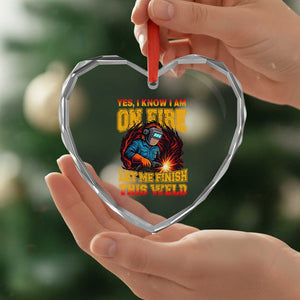 Funny Welding Bigfoot Heart Crystal Glass Ornament Cryptid Welder Sasquatch TS14 Print Your Wear