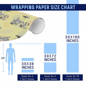 Funny Western Easter Day UFO Bunny Alien Wrapping Paper Roll TS11 Print Your Wear