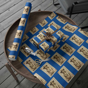 Funny Western Valentine Cowgirl Queen of Hearts Card Wrapping Paper Roll TS11 Blue Print Your Wear