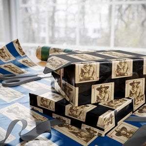 Funny Western Valentine Cowgirl Queen of Hearts Card Wrapping Paper Roll TS11 Black Print Your Wear