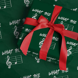 Funny What The F Musical Note Wrapping Paper Roll Funny Musician Gift TS10 Green Print Your Wear